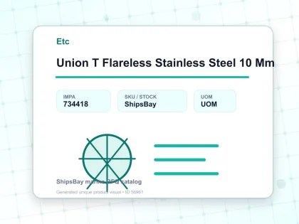 Union T Flareless Stainless Steel 10 Mm - Etc - IMPA 734418