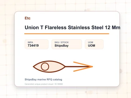 Union T Flareless Stainless Steel 12 Mm - Etc - IMPA 734419