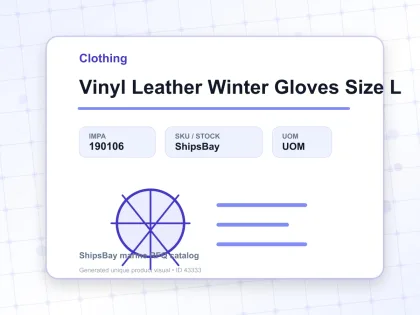Vinyl Leather Winter Gloves Size L - Clothing - IMPA 190106