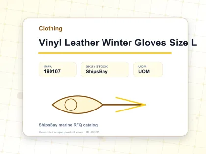 Vinyl Leather Winter Gloves Size L - Clothing - IMPA 190107