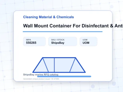 Wall Mount Container For Disinfectant & Antiseptic Hand Liquid - Cleaning Material & Chemicals - IMPA 550265