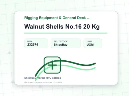 Walnut Shells No.16 20 Kg - Rigging Equipment & General Deck Items - IMPA 232974