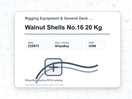 Walnut Shells No.16 20 Kg - Rigging Equipment & General Deck Items - IMPA 232973