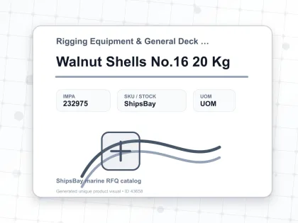 Walnut Shells No.16 20 Kg - Rigging Equipment & General Deck Items - IMPA 232975