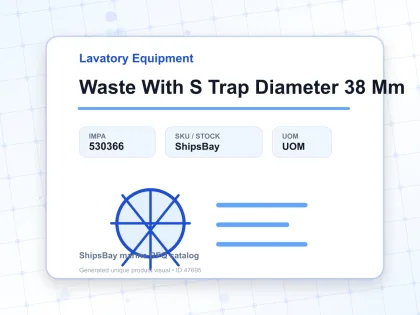 Waste With S Trap Diameter 38 Mm - Lavatory Equipment - IMPA 530366
