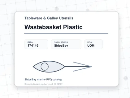 Wastebasket Plastic - Tableware & Galley Utensils - IMPA 174146