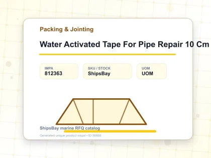 Water Activated Tape For Pipe Repair 10 Cm X 3,6 Mtr Fa Seal - Packing & Jointing - IMPA 812363