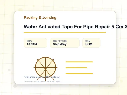 Water Activated Tape For Pipe Repair 5 Cm X 1,5 Mtr Fa Seal - Packing & Jointing - IMPA 812364