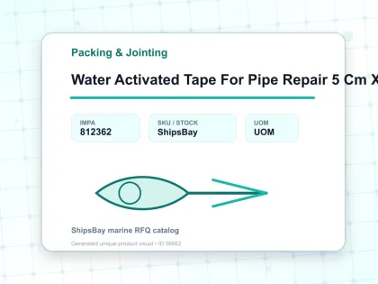 Water Activated Tape For Pipe Repair 5 Cm X 3,6 Mtr Fa Seal - Packing & Jointing - IMPA 812362