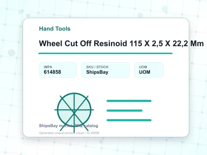 Wheel Cut Off Resinoid 115 X 2,5 X 22,2 Mm - Hand Tools - IMPA 614858