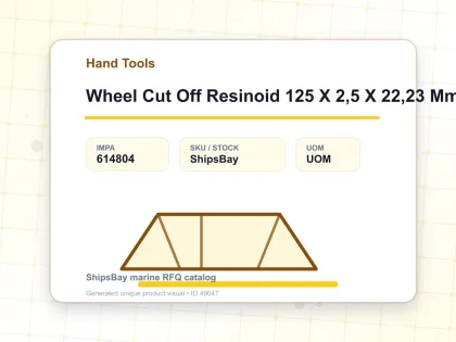 Wheel Cut Off Resinoid 125 X 2,5 X 22,23 Mm - Hand Tools - IMPA 614804