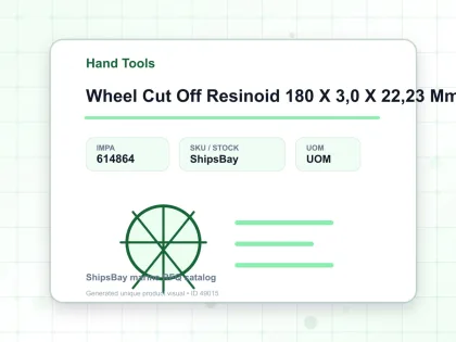 Wheel Cut Off Resinoid 180 X 3,0 X 22,23 Mm - Hand Tools - IMPA 614864