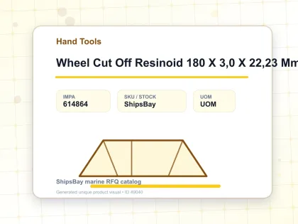 Wheel Cut Off Resinoid 180 X 3,0 X 22,23 Mm - Hand Tools - IMPA 614864