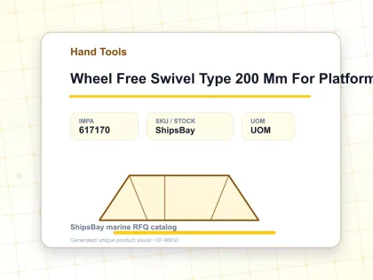 Wheel Free Swivel Type 200 Mm For Platform Truck - Hand Tools - IMPA 617170