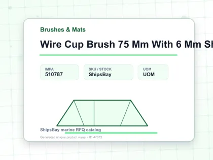 Wire Cup Brush 75 Mm With 6 Mm Shaft - Brushes & Mats - IMPA 510787