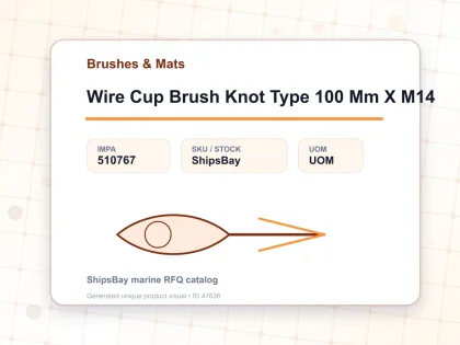 Wire Cup Brush Knot Type 100 Mm X M14 - Brushes & Mats - IMPA 510767