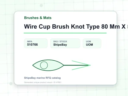 Wire Cup Brush Knot Type 80 Mm X 5/8 - Brushes & Mats - IMPA 510766
