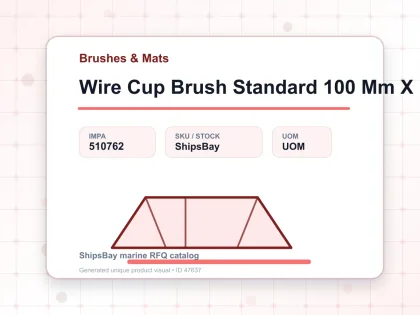 Wire Cup Brush Standard 100 Mm X M14 - Brushes & Mats - IMPA 510762