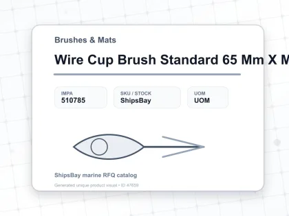 Wire Cup Brush Standard 65 Mm X M10 - Brushes & Mats - IMPA 510785