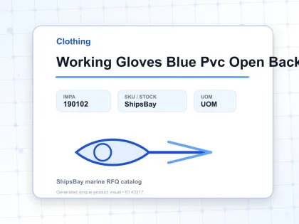 Working Gloves Blue Pvc Open Back - Clothing - IMPA 190102