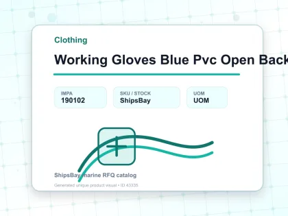 Working Gloves Blue Pvc Open Back - Clothing - IMPA 190102