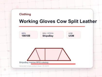 Working Gloves Cow Split Leather - Clothing - IMPA 190109
