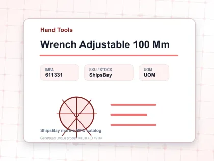Wrench Adjustable 100 Mm - Hand Tools - IMPA 611331