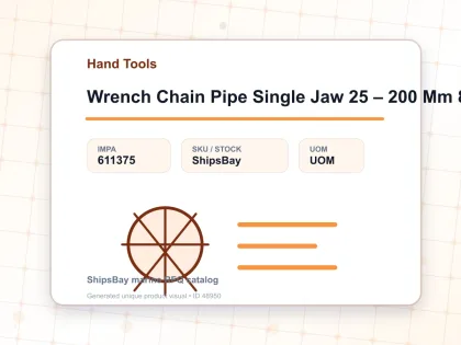 Wrench Chain Pipe Single Jaw 25 – 200 Mm 8″ Length 1200 Mm - Hand Tools - IMPA 611375