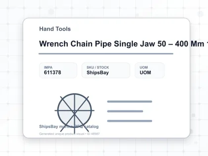 Wrench Chain Pipe Single Jaw 50 – 400 Mm 16″ Length 1585 Mm - Hand Tools - IMPA 611378