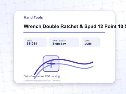 Wrench Double Ratchet & Spud 12 Point 10 X 12 Mm - Hand Tools - IMPA 611051