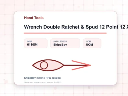 Wrench Double Ratchet & Spud 12 Point 12 X 14 Mm - Hand Tools - IMPA 611054