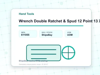 Wrench Double Ratchet & Spud 12 Point 13 X 17 Mm - Hand Tools - IMPA 611055