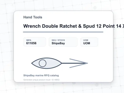 Wrench Double Ratchet & Spud 12 Point 14 X 17 Mm - Hand Tools - IMPA 611056
