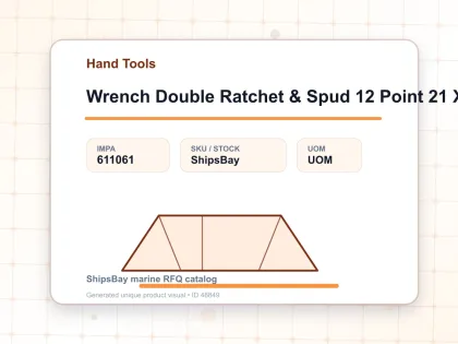 Wrench Double Ratchet & Spud 12 Point 21 X 26 Mm - Hand Tools - IMPA 611061