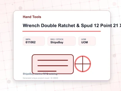 Wrench Double Ratchet & Spud 12 Point 21 X 27 Mm - Hand Tools - IMPA 611062