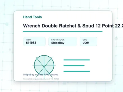 Wrench Double Ratchet & Spud 12 Point 22 X 24 Mm - Hand Tools - IMPA 611063