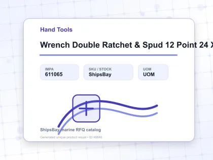 Wrench Double Ratchet & Spud 12 Point 24 X 27 Mm - Hand Tools - IMPA 611065