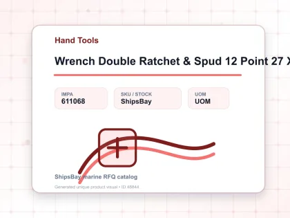 Wrench Double Ratchet & Spud 12 Point 27 X 30 Mm - Hand Tools - IMPA 611068