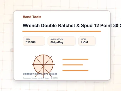 Wrench Double Ratchet & Spud 12 Point 30 X 32 Mm - Hand Tools - IMPA 611069