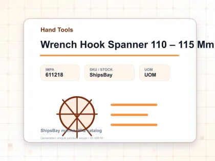 Wrench Hook Spanner 110 – 115 Mm - Hand Tools - IMPA 611218