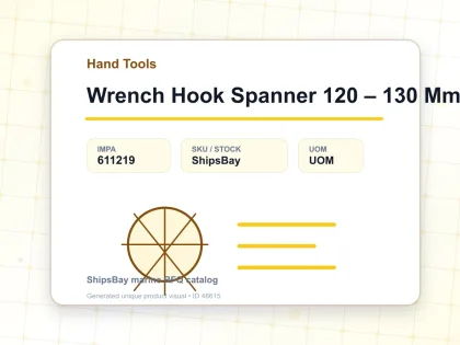 Wrench Hook Spanner 120 – 130 Mm - Hand Tools - IMPA 611219