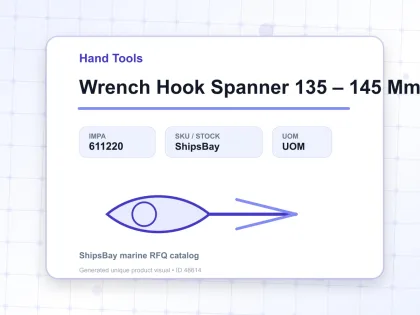 Wrench Hook Spanner 135 – 145 Mm - Hand Tools - IMPA 611220