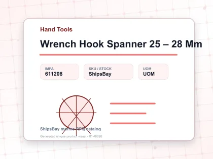Wrench Hook Spanner 25 – 28 Mm - Hand Tools - IMPA 611208