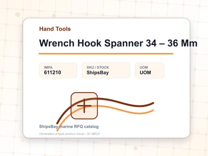 Wrench Hook Spanner 34 – 36 Mm - Hand Tools - IMPA 611210