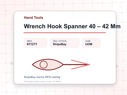 Wrench Hook Spanner 40 – 42 Mm - Hand Tools - IMPA 611211