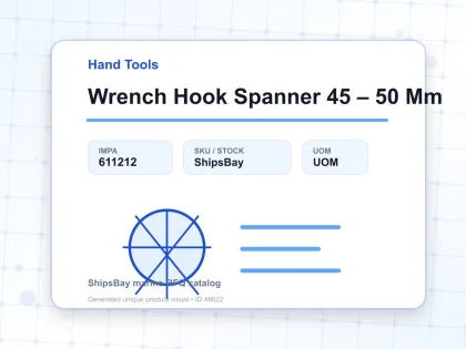 Wrench Hook Spanner 45 – 50 Mm - Hand Tools - IMPA 611212