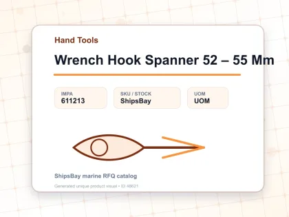 Wrench Hook Spanner 52 – 55 Mm - Hand Tools - IMPA 611213