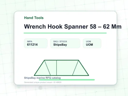 Wrench Hook Spanner 58 – 62 Mm - Hand Tools - IMPA 611214