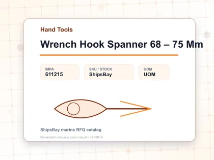 Wrench Hook Spanner 68 – 75 Mm - Hand Tools - IMPA 611215