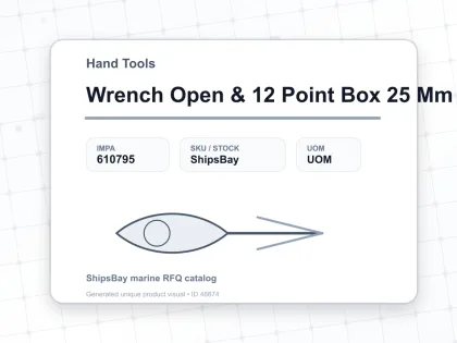 Wrench Open & 12 Point Box 25 Mm - Hand Tools - IMPA 610795